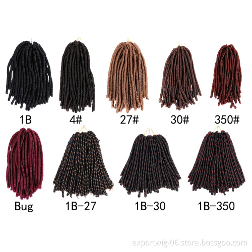 Wholesale Soft Faux Locs Crochet Hair Extensions Synthetic Fiber Soft Locs Hair Twist Braids Crochet Hair Dreadlocks Braiding